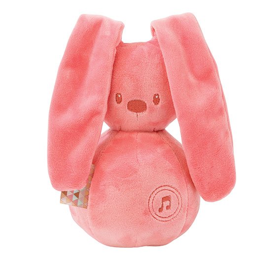 Jucarie de Plus Nattou Lapidou Iepurasul Roz 28 cm